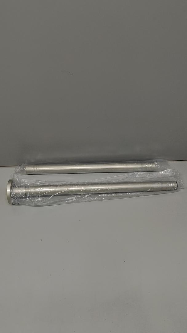 Shower curtain rod silver
