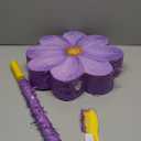 Aoriher Daisy Flower Piata Set with Blindfold and Bat Purple Flower Piata Daisy Party Game for Birthday Baby Shower Gender Reveal Wedding Floral Mother's Day Princess Party Supplies Decorations
