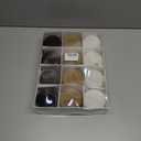 12Pcs 3.15Inch Brown Velvet Christmas Tree Ornaments Multicolor Flocked Shatterproof Christmas Balls for Xmas Trees Hanging Decorations