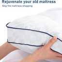 Bedluxury Queen Mattress Topper Extra Thick Pillowtop Mattress Pad Cover Cooling and Plush with 8-21 Inch Deep Pocket 3D Snow Down Alternative Fill