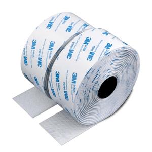 Hook and Loop Tape with 3M Super Sticky Self Adhesive 9448A 2" x 16.5Ft White Heavy Duty Interlocking Nylon Fabric Fastener Strip for Home Office Organization Deco DIY Projects