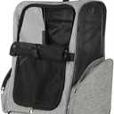 Pet Trolley Bag Cat Dog Travel Bag Portable & Breathable Pet Carrier Backpack - Lightweight Dual-Shoulder Design for Easy Travel with Your Beloved Companion Scalable Pull Rod pet Bag (Grey)