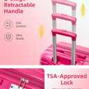 LARVENDER Carry on Luggage 22x14x9 Airline Approved, 20 Inch Hardside Suitcase with Wheels TSA Lock, PC+ABS Lightweight Travel Luggage Sets for Women, Berry Sparkling, 3 Piece Set