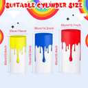 GlikCeil Set of 3 Paint Party Decorations Art Themed Cylinder Stand Covers Paint Splatter Party Supplies Back to School Decor Dessert Tables for Art Birthday Baby Shower