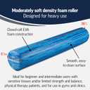 OPTP PRO-Roller Soft Density Foam Roller Low Density Soft Foam Roller for Physical Therapy, Pilates, Yoga Foam Roll Exercises, and Muscle Recovery- Blue 36" x 6"