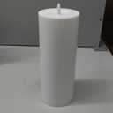 Raycare 4'' X 10'' Large Waterproof Outdoor Flameless Candle, Battery Operated LED Candles with Remote Control and Timer, Electric Fake Plastic Pillar Candles, Ivory