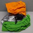 Realspring 2 Pcs Inflatable Bean Bag Chairs with Electric Air Pump Outdoor Blow up Chair Inflatable Lazy Sofa Folding Portable Loungers Couch for Living Room Bedroom(Orange, Green)