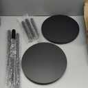 Plant Stand Indoor Tall: Corner Wood Plant Stand 2 Pack Mid Century Modern Decor - Small Round Plant Table for Indoor Plants - Outdoor Plant Holder for Patio Living Room Bathroom Office (Black)