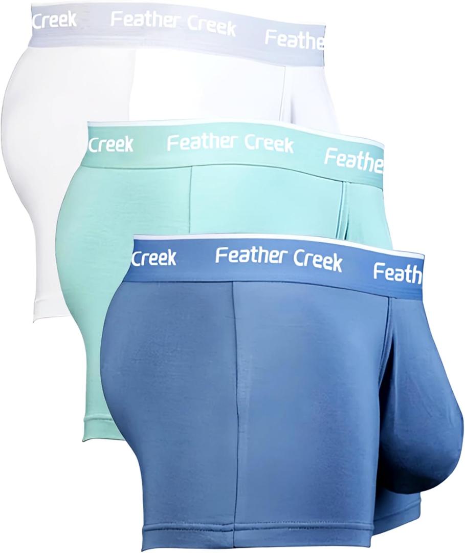 Mens Pouch Underwear Men's Separate Big Pouch Comfy Briefs Comfy Mid-Rise Pouch Bikini Brief Boxer Briefs 3Pcs Large