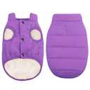 ASENKU Dog Winter Coat - Waterproof Windproof Dog Jacket, Warm Snowproof Doggie Puffer Vest for Cold Weather, Lightweight Snow Coats for Medium Dogs (Purple, M)