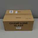 Square Wine Glasses Set of 12,10oz Large Champagne Flute, Square Unique White & Red Wine Goblets, Dishwasher-safe Clear (12)