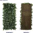 Windscreen4less Artificial Expandable Ivy Leaf Faux Leaves Privacy Fence Screen for Outdoor Indoor Backyard Patio Balcony (Single Sided Leaves, 1 Pack)