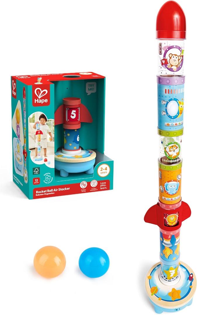 Hape Rocket Ball Air Stacker,24+ Months