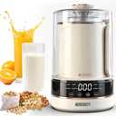 10 in 1 Nut Milk Maker Machine, 40oz/1.0L Soy Milk Maker with Auto Clean/24H Delay/Keep Warm/Boil Water, Almond Milk Maker for Homemade Oat, Juice, Milk Shakes, Plant Based and Dairy Free Beverages (Beige)