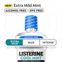 Listerine Extra Mild Alcohol-Free Mouthwash, Oral Rinse Powered by Essential Oils Kills 99.9% of Germs that Cause Bad Breath for A Clean* Mouth, No Added Dyes, Mild Cool Mint Flavor, 1L x 2
