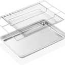 FRIGPEREAFT Air Fryer Tray Replacement for Frigidaire 30'' Ready Cook Oven 304 Stainless Steel 25x16.25 In Air Fry Rack Frigidaire Electric Wall Oven Range Parts Air Fryer Basket Set (Not 24'' Width)