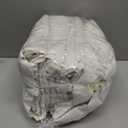 Soft Large Canvas Comforter Storage Bags with Four Carrying Handles and Clear Window, Closet Organizer for Clothing, Blankets Sheets Pillows and Bedding, 80L, 4 Pack, White