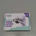 Door Lever Locks (4 Pack) - Prevents Toddlers from Opening Doors - Durable ABS with 3M Adhesive - Easy One-Hand Operation for Adults, No Tools Needed (White)