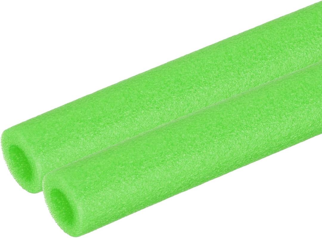 PATIKIL 2 Pcs Pipe Insulation Foam Tube, Heat Preservation Foam Pipe Tubing Covers 3/8" (10mm) ID x 3.3FT x 13/16" OD for Handle Heat Water Pipe Freeze Protection, Green