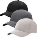 FURTALK Mens Structured Baseball Cap Adjustable Washed Cotton Golf Dad Hat Plain Classic Hats for Men