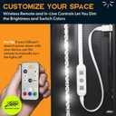 Power Practical LED Lights for TV in Living Room or Bedroom, Luminoodle Backlight, USB Powered Strips w/Remote for 15 Ambient Color Bias Lighting Options & 10 Brightness Modes, Size (41"-59" TV)