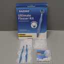 RAZOKO Flosser Kit, Shred-Resistant, Insert & Rotate 90 to 135 for Hard-to-Reach Areas, PTFE & PFAS Free, 2 Handles + 240 Refill Heads, Blue