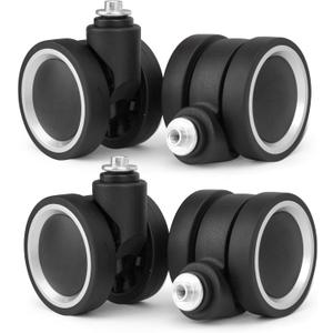 Zoofen Luggage Wheels Replacement 4 pcs Suitcase Replacement Wheels Wear-Resistant Spinner Wheels for Most Suitcase Repair(ZLN-A39,Black)