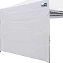 Eurmax USA 10x10 Pop Up Canopy SunWall-UV Protection for Tents,Blocks Sunlight&Wind,Water Resistant Side Wall Only,Easy Hook & Loop Installation,Fit for 10FT Straight Leg Shelters&Gazebo,White