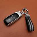 KAELTHAS American USA Flag Keychain Mens Key Chains Durable Zinc Alloy Ring Universal Fit for Truck Motorcycle Premium Car Accessories (Chrome)