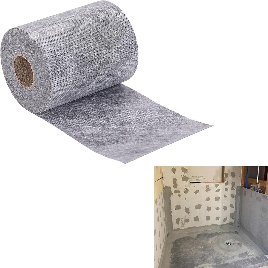 WEBANG Floor Underlayment Waterproof Membrane 5"x 33' 13.75 sq.ft 25.6 mils Thickness Superior Protection for Tile Shower Bathroom, Grey