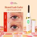 Grande Cosmetics LASH-LIFT Heated Lash Curler - Rechargeable, Travel-Friendly, with 2 Heat Settings - White