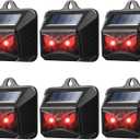 Solar Control Light Nocturnal Animal Repeller Outdoor Deterrent Devices Light Sensor Animal Repellent for Skunk Deer Coyote Fox Raccoon Cat Garden Yard Farm Chicken Coop (12, Black)