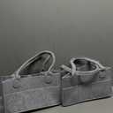 Cute Castle 2 Pack Diaper Caddy Organizer - Portable Baby Caddy Organizer with Handle, Nursery Storage Bin and Car Organizer for Girls, Boys - Baby Gift Basket - Grey (Regular)