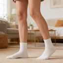 Womens Mini Crew Ankle Athletic Cotton Socks for Women