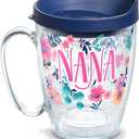 Tervis Made in USA Double Walled Dainty Floral Mother's Day Insulated Tumbler Cup Keeps Drinks Cold & Hot, 16oz Mug, Nana
