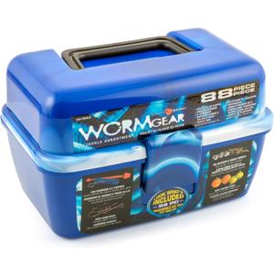 SOUTH BEND WG-TB88-B Wormgear 88Pc Ld D Tackle Box Blue, Multi (One Size)