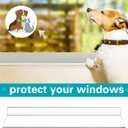 Wenqik 2 Pcs 14.75 x 2.5 Inches Clear Window Sill Protector from Dog Cat Scratching Strong Transparent Protection Against Dog Claw Chewing Slobbering Window Sill Cover