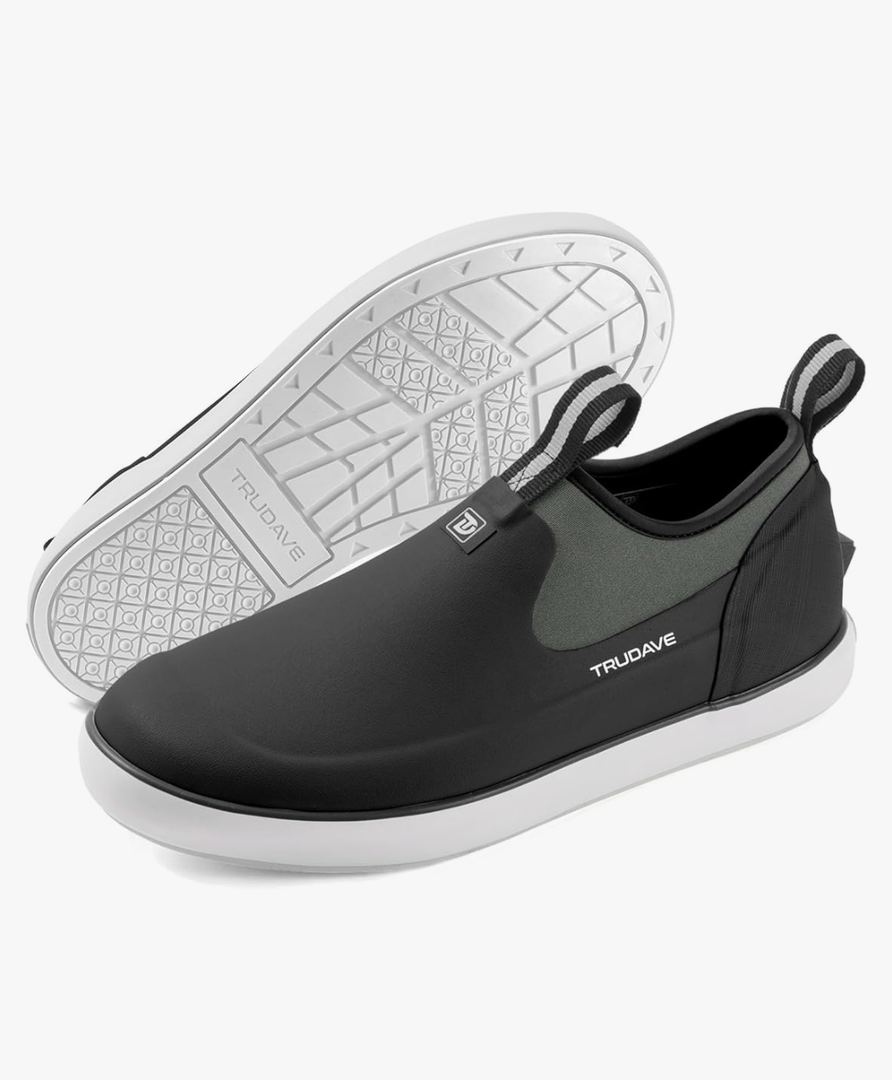Trudave Deck Shoes for Men, Waterproof Fishing Shoe Anti-Slip Ankle Rain Shoe for Men, Yard Garden Shoes for Farming & Outdoor Work (Size 11)