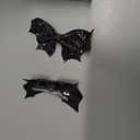 6 Pcs Bat Bow Hair Clips Halloween Bat Hair Clip Goth Halloween Hair Barrettes for Women Girls, 4inch