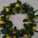 Lemon Wreath - Yellow Lemon with Artificial Green Leaves Wreath for Home Holiday Front Door Decor (20inch)