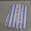 Abstract Stripes Fabric Bathroom Shower Curtain Sky Blue Lines Modern Minimalist Shower Curtain with Hooks Polyester Waterproof Artistic Decor, 72x72 Inch