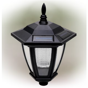Alpine Corporation 6-in x 8-in Black Plastic LED light Outdoor Decorative Lantern