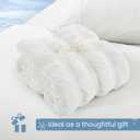 Cozy Bliss Cooling Comforter Seersucker Plaid King Size, Q-Max 0.45 Lightweight Cooling Blanket, Breathable Silk Smooth Summer Bedding Quilt for Hot Sleepers Night Sweats White