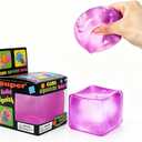 Premium Big Block Cube ,Ice Cube Squishies Toys,Durable, Slow-Rebound fingertip Exquisite Spherical ice Cube with boxGift-Ready (Purple)