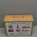 Montessori Baby Toy Sorting Stacking Learning Toys Wooden Building Blocks, Xylophone Musical, Infant Teethers Toys for Baby, 6 in 1 Toy Birthday Gifts for Toddlers