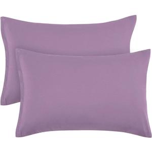 PiccoCasa Pillow Cases Set of 2, Zippered Queen 20x30 Lavender