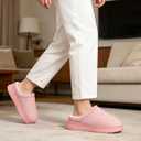 Thick-Soled Fuzzy Slippers for Women & Men - Cozy Platform House Shoes with Anti-Slip Sole, Warm Plush Lined Indoor Outdoor Short Ankle Slippers