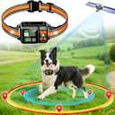 GPS Wireless Dog Fence System, Electric Electric Dog Fence Using GPS Electric Satellite Technology, IPX7 Waterproof Rechargeable Design, GPS Dog Collar has 2 Modes Circular and Free-Form Fence