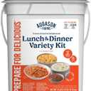 Lunch & Dinner Variety Kit Emergency Food Supply, 113 Servings, 25 Year Shelf Life - Dehydrated Meals, Survival Food Camping Essentials, 4 Gallon (EXP 10/22/50)