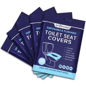 SFOPORD XL 100PCS Toilet Seat Covers Disposable - Flushable Paper Toilet Seat Cover is Travel Accessories, Travel Essentials for Public Restrooms, Airplane, Campin